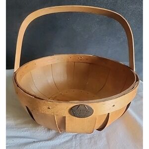 Peterboro Basket Company 11" Round Basket 4" Deep With Handle Woven